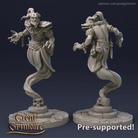 Ifrit Jinn | 35mm Fire Djinn Miniature | Resin Model Wargaming