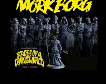 Mork Borg Faces of a Dying World - Goblins, Undead, Priests, Heroes - Wargaming RPG Miniature Skirmish Games Terrain FoG Flesh of Gods