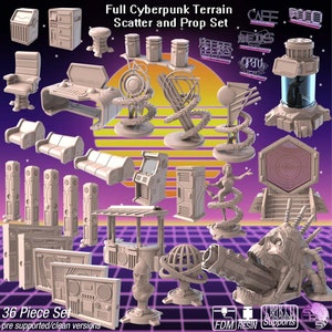 Cyberpunk Terrain - Shadowrun, Gamma World, GridWars, Cy-Borg, BattleTech, Spelljammer, Infinity - Wargaming RPG Miniature Skirmish Games
