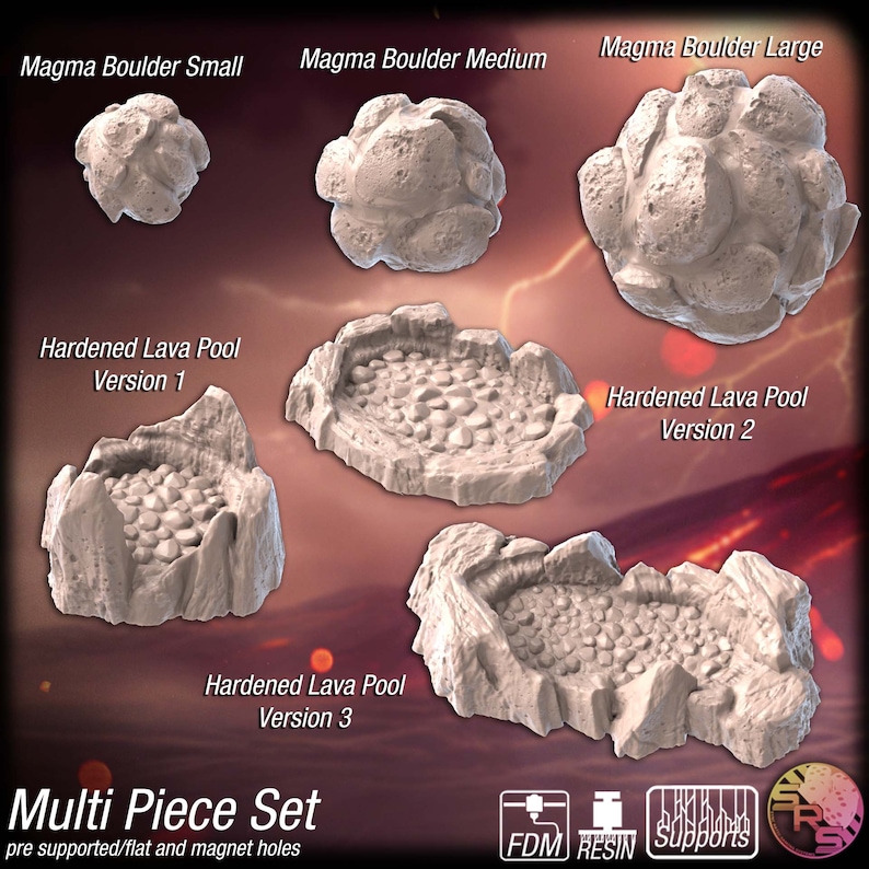 Volcano Terrain - Magma, Lava, Volcano, Craters, Lava Rivers, Basaltic ...