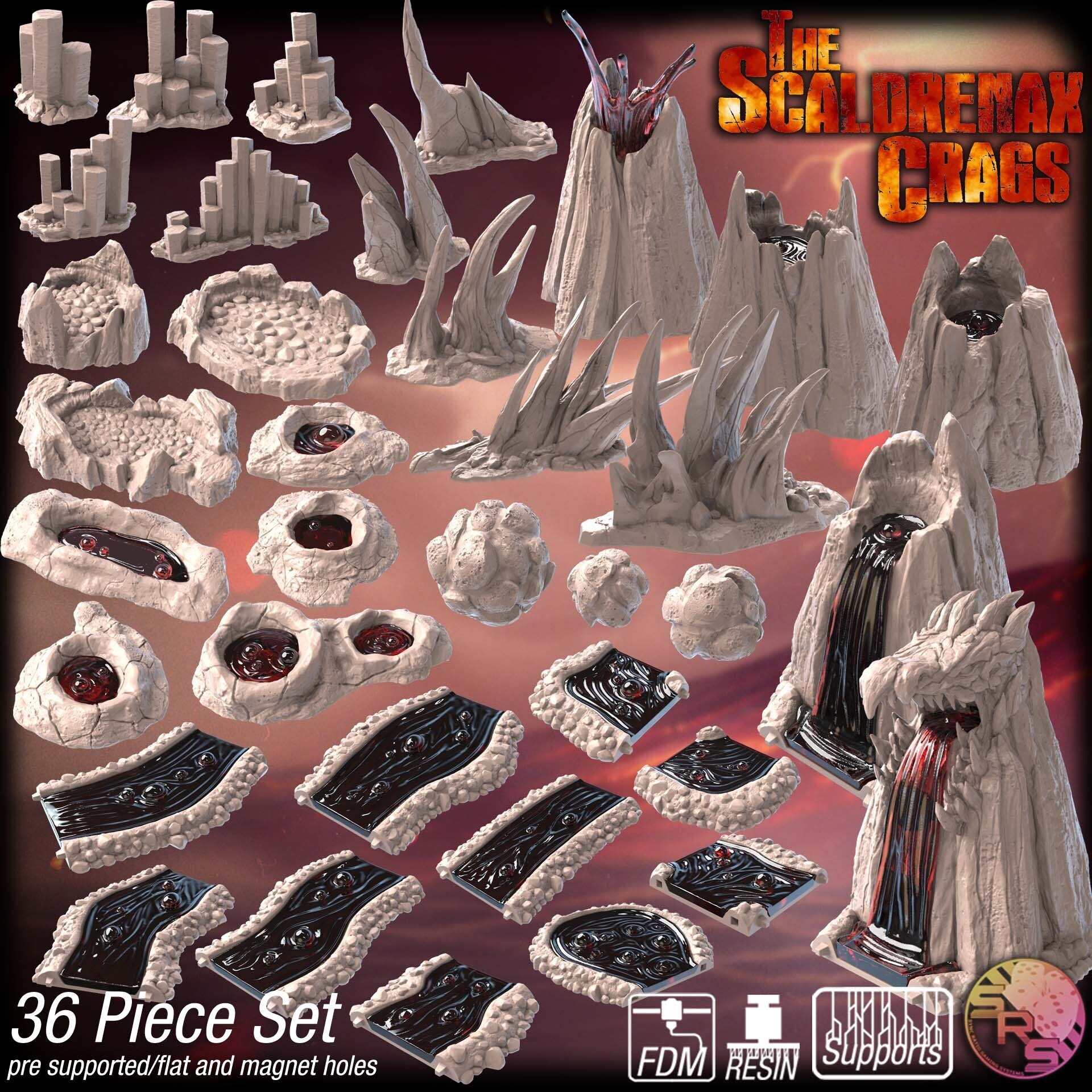 Volcano Terrain - Magma, Lava, Volcano, Craters, Lava Rivers, Basaltic ...