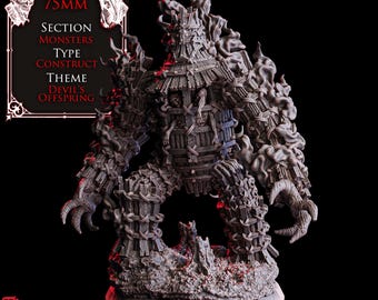 Wicker Golem | 75mm Construct Miniature | Resin Model for Wargaming, RPG, Mork Borg, D&D, Grimdark, Dark Fantasy, summoned, towering timbers
