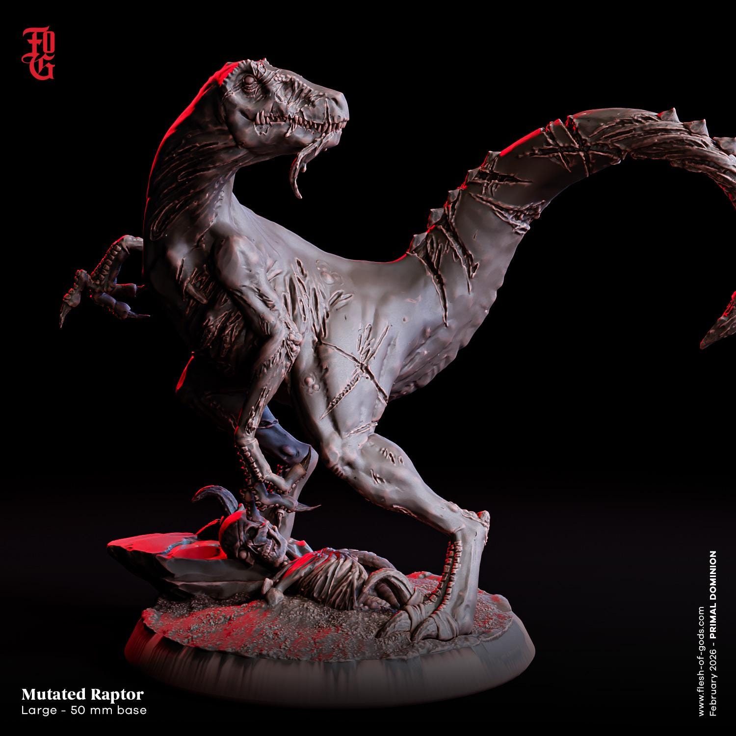 Mutated Predator Mutated Raptor | 50mm Primal Abomination Monster | Resin Model for ...