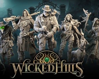 Wicked Hills - Asylum, Doctors, Nurses, Patients, Hussars, Dark, Turned - Wargaming RPG Miniature Skirmish Games Scenery Great Grimoire