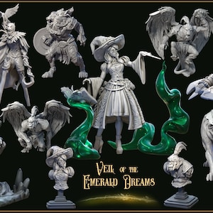 Schleier der Emerald Dreams - Dorothy, Toto, Wicked Witch, Flying Monkeys, Oz - Wargaming RPG Miniatur Skirmish Spiele Gelände Great Grimoire