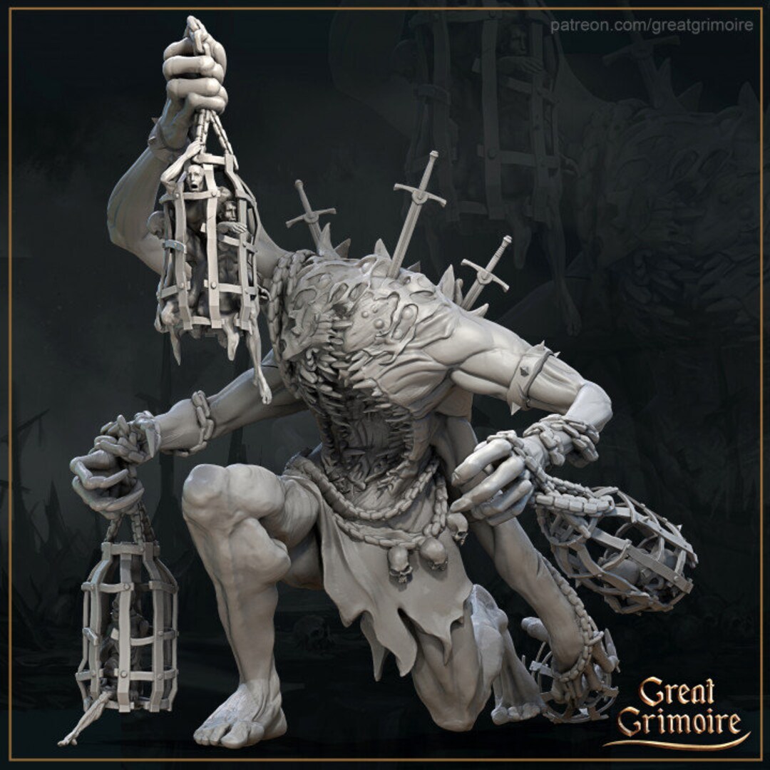 Horror Bearer Monster Cages Creature Wargaming RPG Etsy