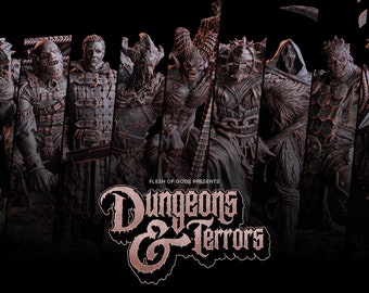 Dungeons & Terrors - Jason, Freddy, Michael Myers, Pinhead, Chucky, Exorcist, Devil Wargaming RPG Miniature Skirmish Games FoG Flesh of Gods