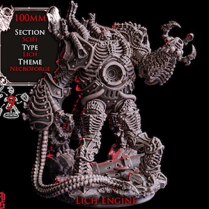 Lich Engine | 100mm Sci-Fi Undead Construct | Necroforge Resin Model for Wargaming, RPG, Mork Borg, D&D, Grimdark, Dark Fantasy Tabletop