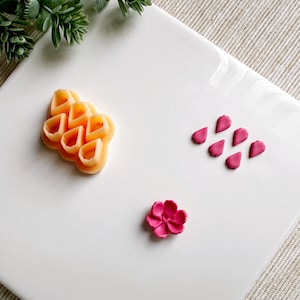 Petal Micro Cluster #3 Spring Clay Cutter, Polymer Clay Cutter for Spring, 5 Point Petal Floral Cutters for Clay