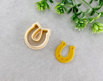 St Patrick's Day Horseshoe Clay Cutter, Lucky Charm Polymer Clay Cutter, Cookie & Fondant Cutter, St Patrick's Day Clay Cutter