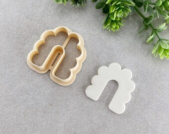 Scalloped U Shape Arch Clay Cutter, Earring Polymer Clay Cutter, Jewellery Cutter, Rainbow Arch Shape Cutter