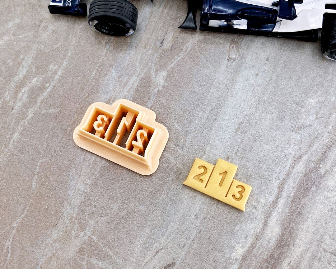 Plastic Raceway Cutter Racing Podium Polymer Clay Cutter, Sharp Bio Resin Motorsport Jewelry ...