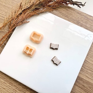Open Book Clay Cutter Set – 4 Sizes Polymer Clay Book Cutter – Book Lover Earring Mold – Fall & Halloween 2025
