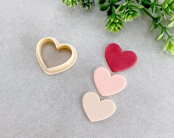 Perfect Heart Valentine's Day Clay Cutter, Heart Shaped Polymer Clay Cutter, Cookie & Fondant Cutter, Valentines Clay Cutter