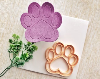 Paw Print Trinket Dish Cutter, Ring Dish Clay Cutter, Animal Trinket Dish Clay Cutter for Polymer Clay