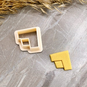 Chevron Stud & Dangle Clay Cutter, Polymer Clay Earring Cutter, Floral Spring Clay Cutter