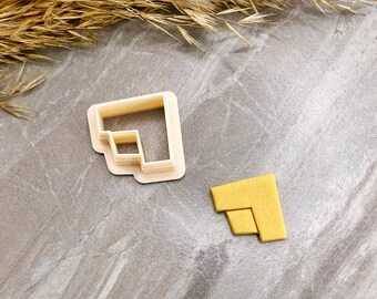Chevron Stud & Dangle Clay Cutter, Polymer Clay Earring Cutter, Floral Spring Clay Cutter