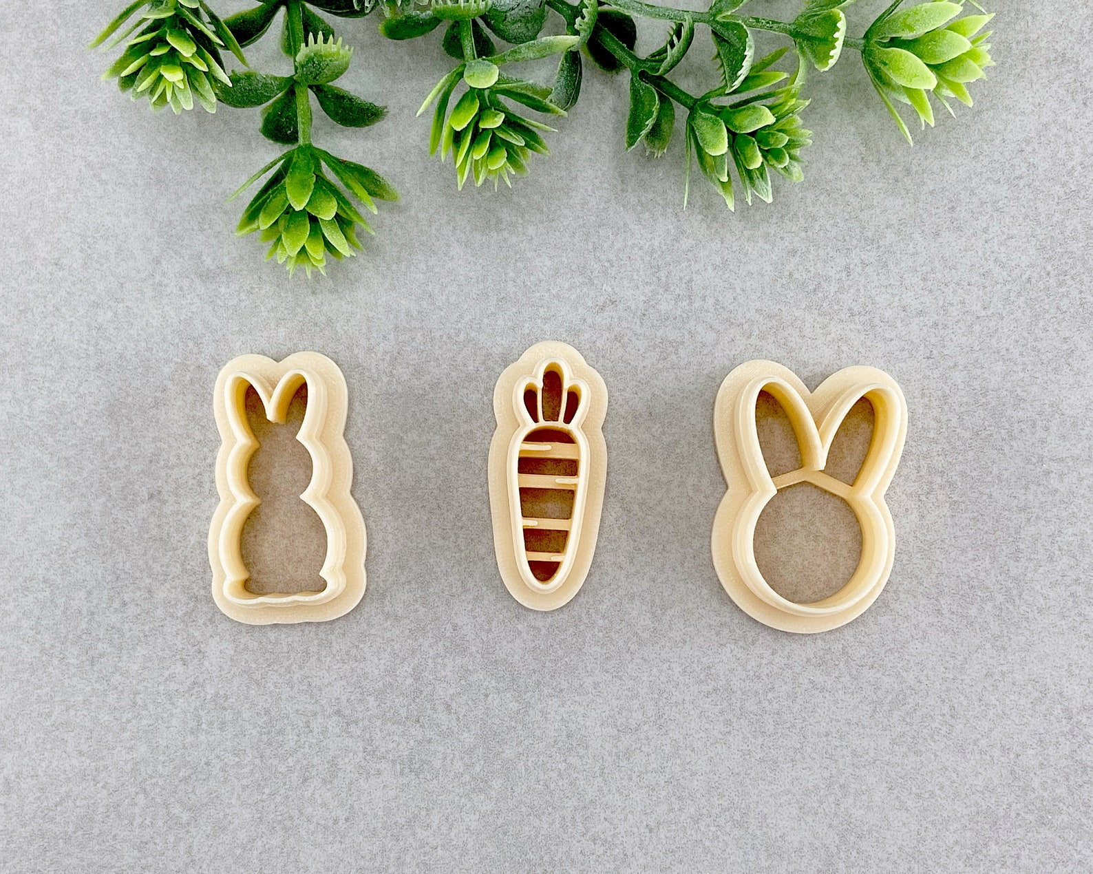 Bunny & Carrot Easter Clay Cutter Set Bunny Shaped Polymer - Etsy