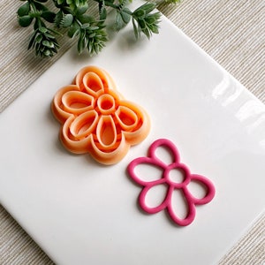 Cutout Daisy Spring Clay Cutter, Polymer Clay Cutter for Spring, Floral Cutters for Clay