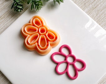 Cutout Daisy Spring Clay Cutter, Polymer Clay Cutter for Spring, Floral Cutters for Clay