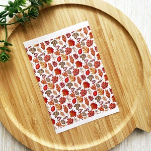 Herbst Blätter Clay Transferbogen, wasserlösliches Transferpapier, Polymer Clay Bildtransfers, Eiche und Pilz