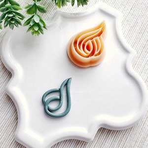 Teardrop Cutout Clay Cutter, Embossing Polymer Clay Cutter, Detailed Debossing Cutter for Clay