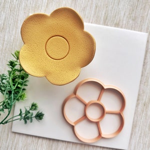 5 Petal Embossing Flower Trinket Dish Cutter, Ring Dish Clay Cutter, Trinket Dish Clay Cutter for Polymer Clay