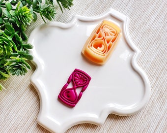 Hourglass Mystical Clay Cutter, Embossing Mystical Polymer Clay Cutter, Detailed Embossing Witchy Cutter for Clay