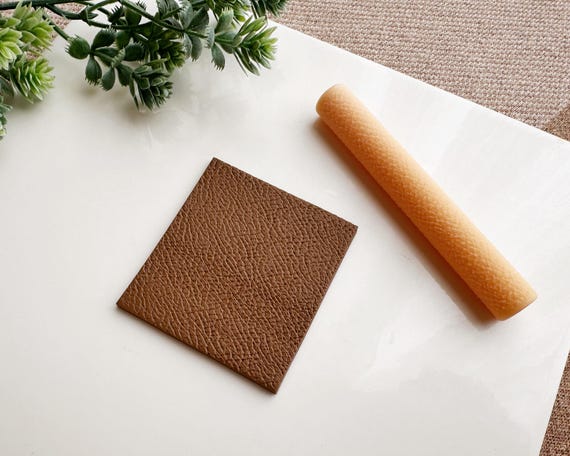 Clay Texture Roller, Subtle Leather Effect, Polymer Clay Tools & Resin Hand Roller for Crafting Projects and Sculpting