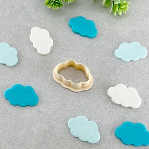 Cloud Clay Cutter, Scalloped Cloud Polymer Clay Cutter, Cookie & Fondant Cutter, Sky Themed Cutter for Clay