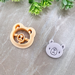 Bären Clay Cutter, Tier Polymer Clay Cutter, Cookie & Fondant Cutter, Bärenkopf Cutter für Ton
