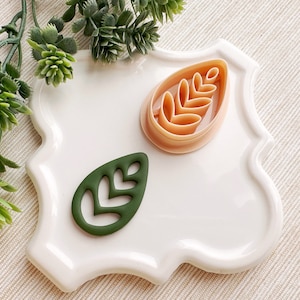 Leaf Cutout Clay Cutter – Embossing Dangle Cutter for Polymer Clay Earrings