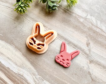 Cute Easter Bunny Clay Cutter – Rabbit Polymer Clay Cutter for Earrings & Crafts
