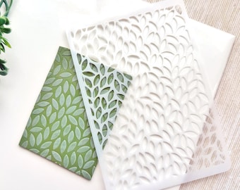 Leaves Polymer Clay Stencil: Botanical Texture for Jewelry