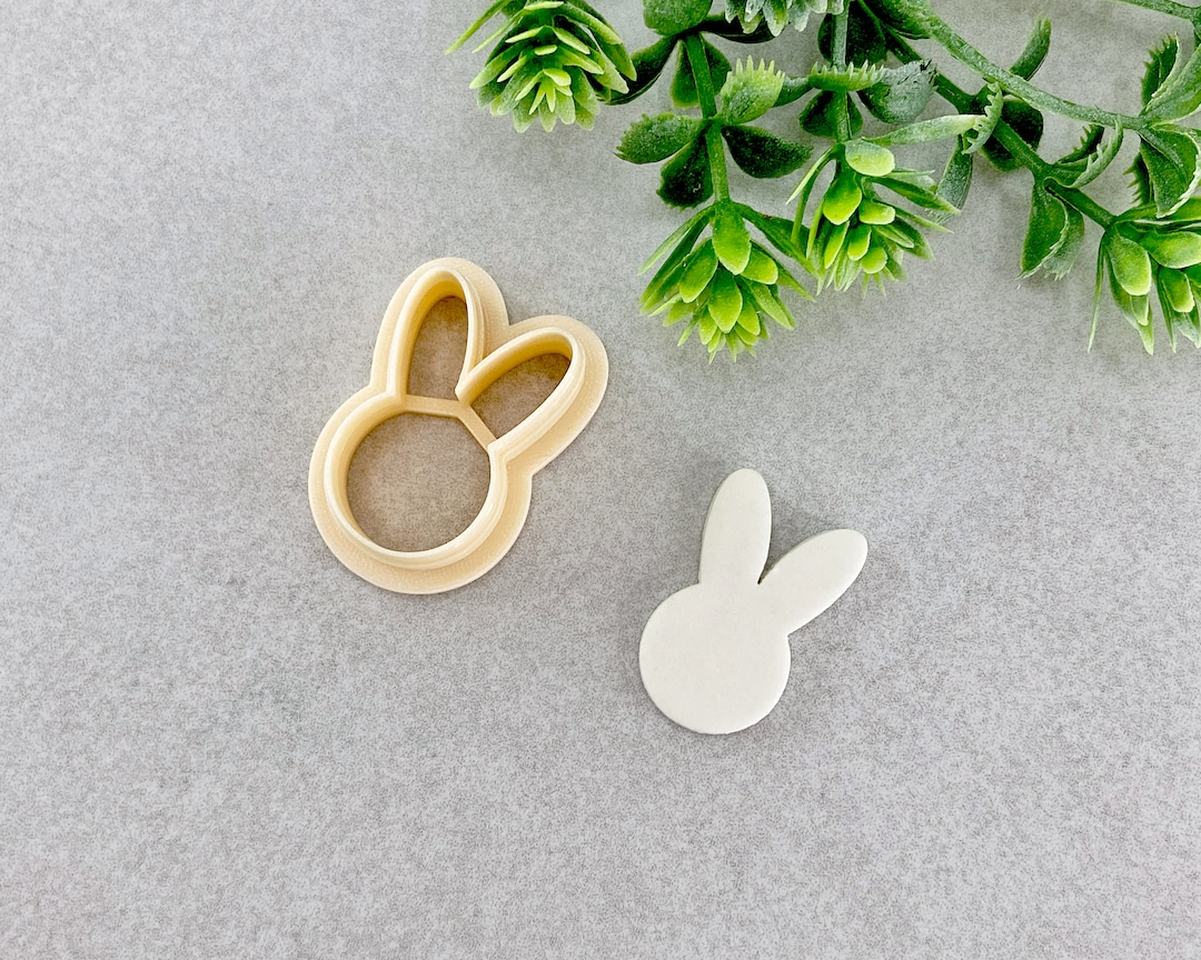 Easter Bunny Head Clay Cutter, Bunny Shaped Polymer Clay Cutter, Cookie