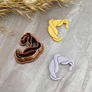 Schlange Mond Ausstechform mit Stempel, Prägung Eingewickelte Schlange Ausstechform, Cookie & Fondant Cutter | SunflowerBlossomsB Collab