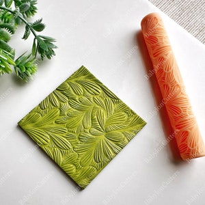 Organic Leaves Clay Texture Roller, Polymer Clay Texture Roller, Resin Hand Roller for Polymer Clay, Polymer Clay Tools