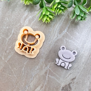 Frosch Clay Cutter, Tier Polymer Clay Cutter, Cookie & Fondant Cutter, Präge Frosch Cutter für Ton