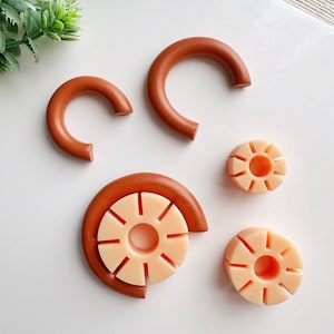 Hoop Earring Guides for Polymer Clay Earrings, Circle Cutting Guides for Hoop Making