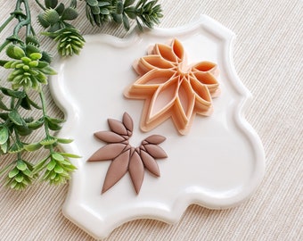 Spike Flower Spring Clay Cutter, Embossing Polymer Clay Cutter, Detailed Embossing Floral Cutter for Clay