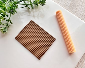 Lines Clay Texture Roller, Polymer Clay Texture Roller, Resin Hand Roller for Polymer Clay, Polymer Clay Tools