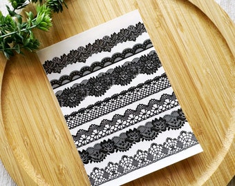 Lace Border Clay Transfer Sheet, Water Soluble Transfer Paper, Polymer Clay Image Transfers