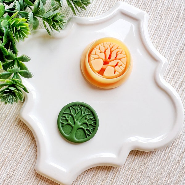 Tree of Life Debossing Mystical Clay Cutter, Embossing Mystical Polymer Clay Cutter, Detailed Embossing Witchy Cutter for Clay