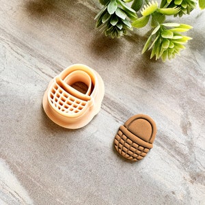Easter Basket Clay Cutter, Easter Egg Basket Shaped Polymer Clay Cutter, Easter Clay Cutter