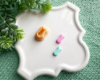 Easter Bunny Clay Cutter, Outline Bunny Polymer Clay Cutter, Cute Stud Earring Clay Cutter
