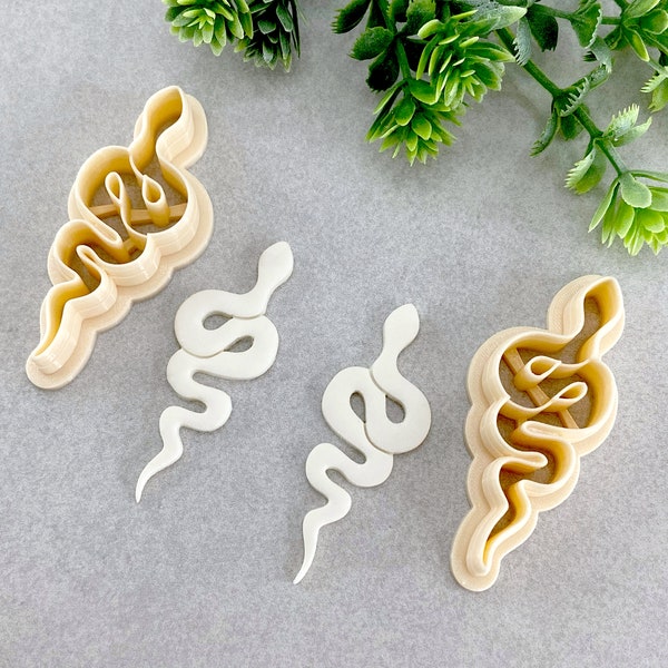 Snake Clay Cutter, Animals Polymer Clay Cutter for Earrings, Cookie & Fondant Cutter, Snake Cutter for Clay | 11R