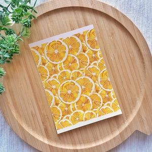 Foglio di trasferimento di argilla estiva con fette di limone, carta di trasferimento solubile in acqua, trasferimenti di immagini in argilla polimerica