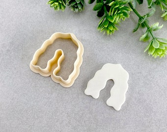 Wavy Arch Clay Cutter, Earring Polymer Clay Cutter, Jewellery Cutter, Organic Wavy Arch Shaped Cutter | 11R