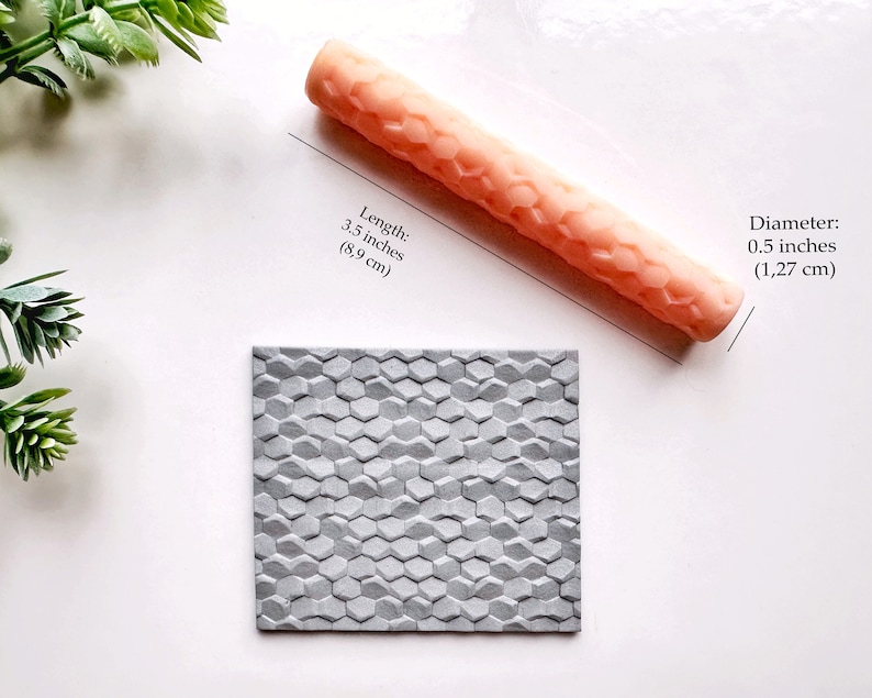 3D Hexagons Clay Texture Roller Polymer Clay Texture Roller Etsy