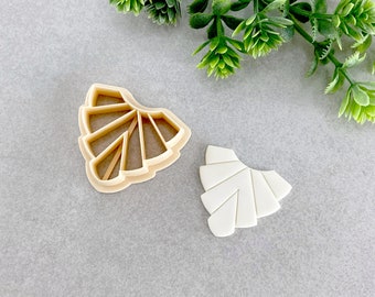 Art Deco Fan Clay Cutter, Polymer Clay Dangle Earrings Cutter, Cookie & Fondant Cutter, Art Deco Fan Shaped Cutter for Clay